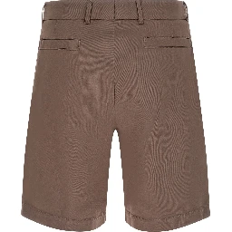 Brown Cotton Bermuda Shorts