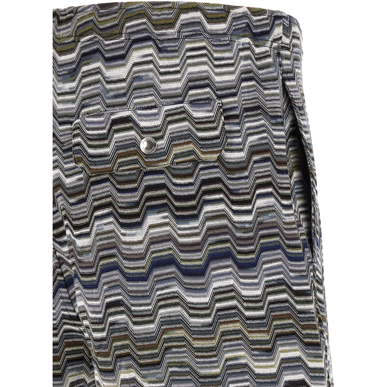 Bicolor Cotton Bermuda Shorts