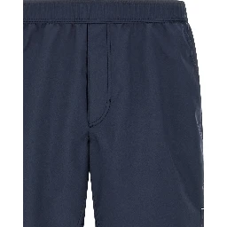 Blue Polyester Bermuda Shorts