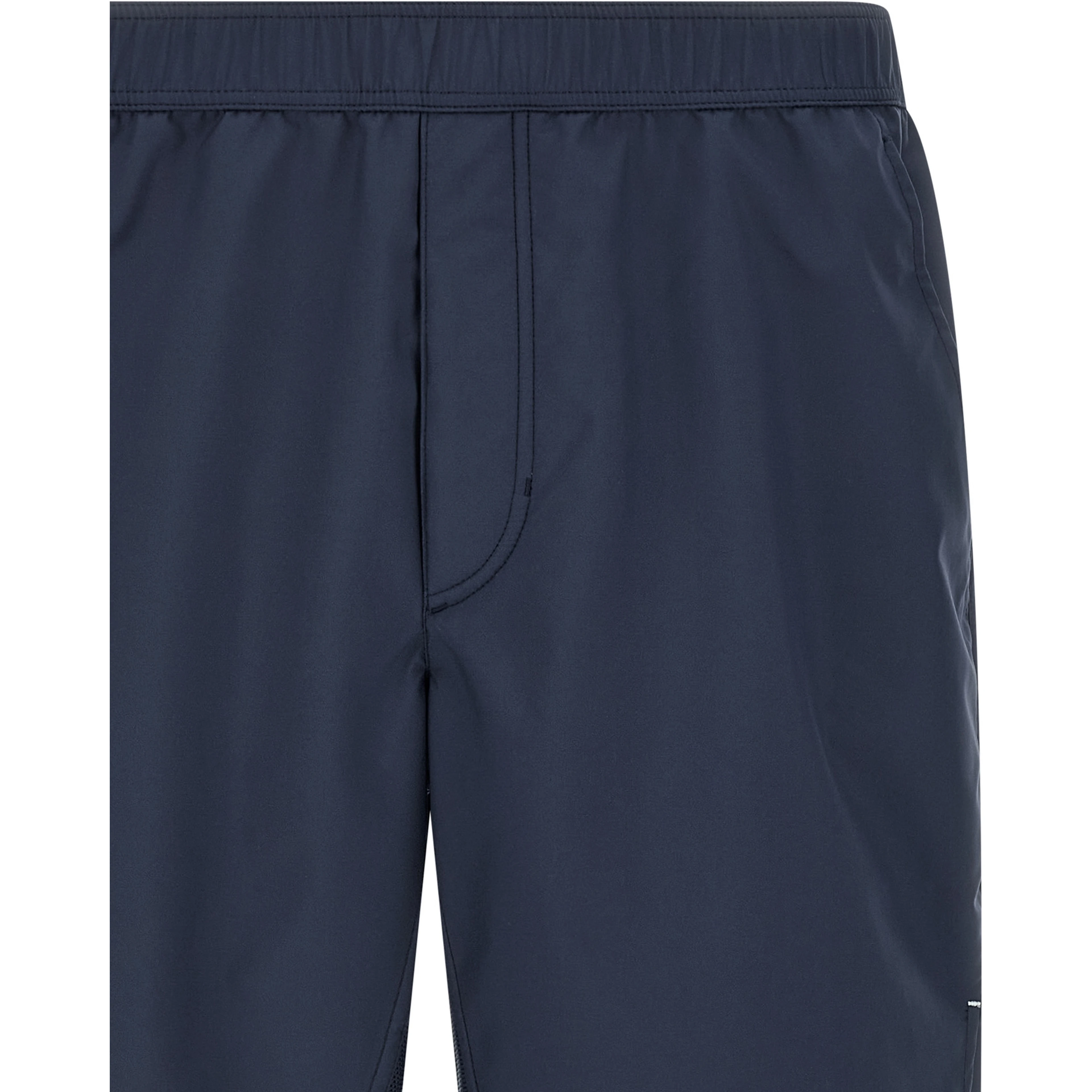 Blue Polyester Bermuda Shorts