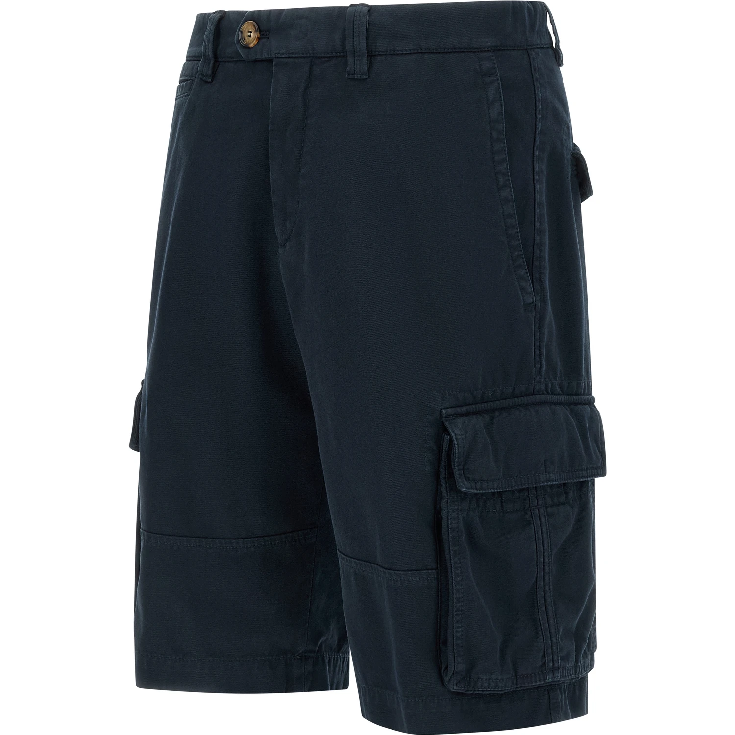 Blue Cotton Bermuda Shorts