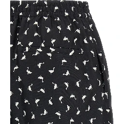 Bicolor Silk Bermuda Shorts