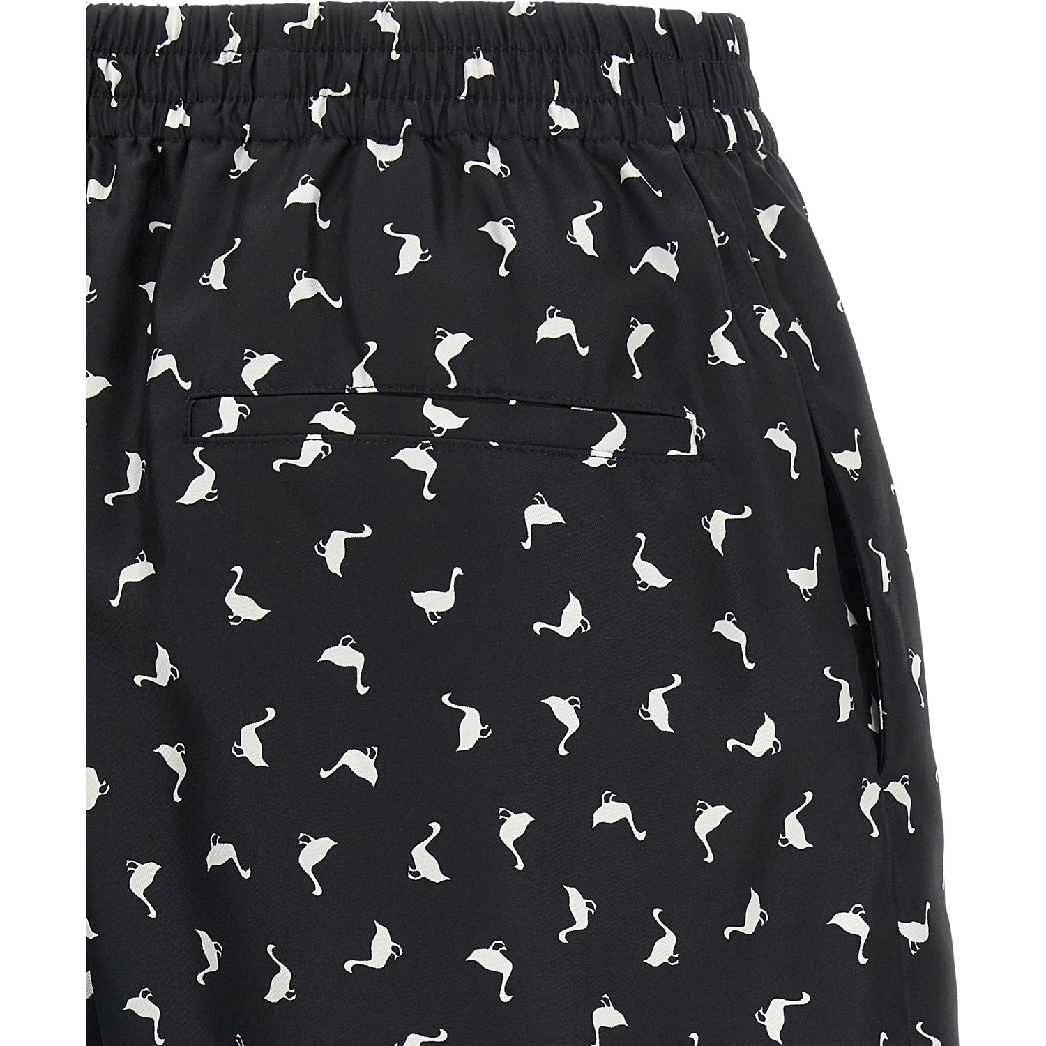 Bicolor Silk Bermuda Shorts