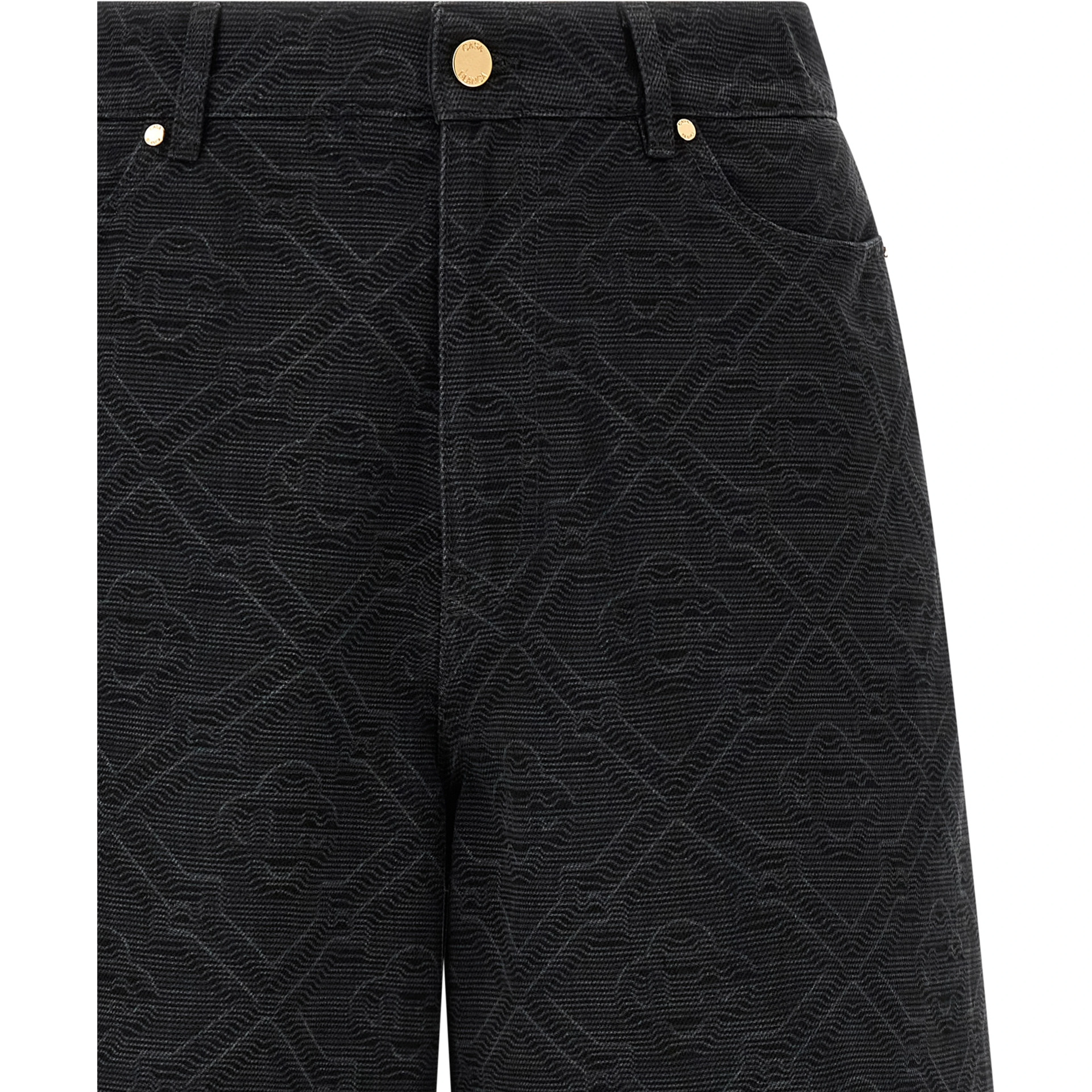 Black Cotton Bermuda Shorts