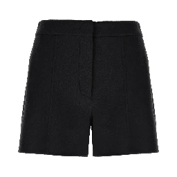 Black Virgin Wool Bermuda Shorts