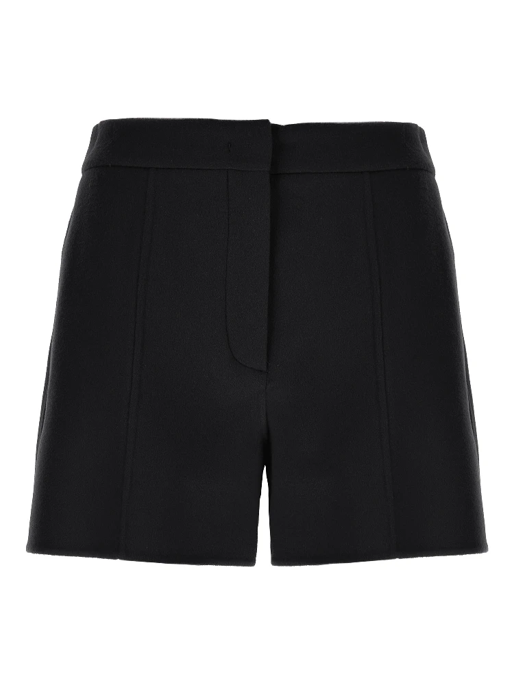 Black Virgin Wool Bermuda Shorts