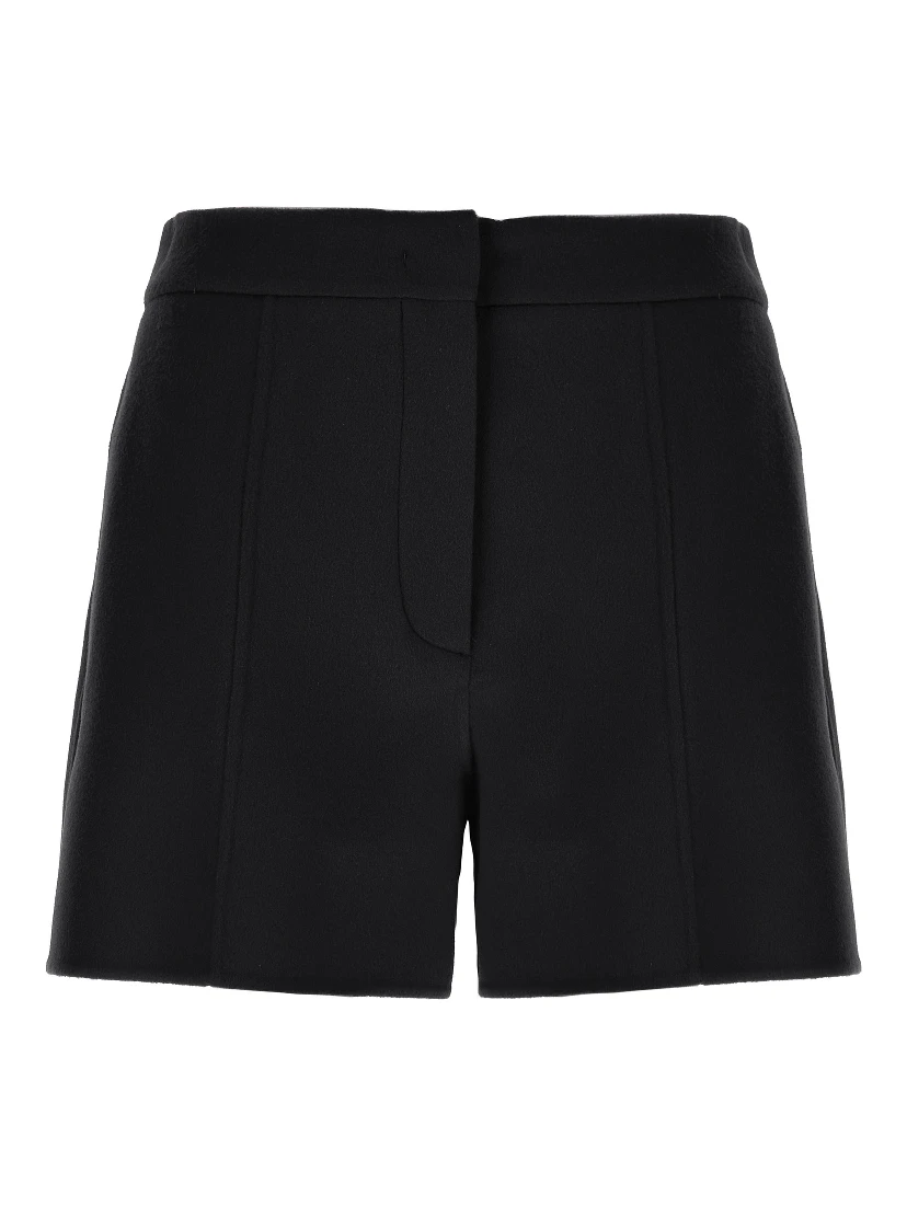 Black Virgin Wool Bermuda Shorts