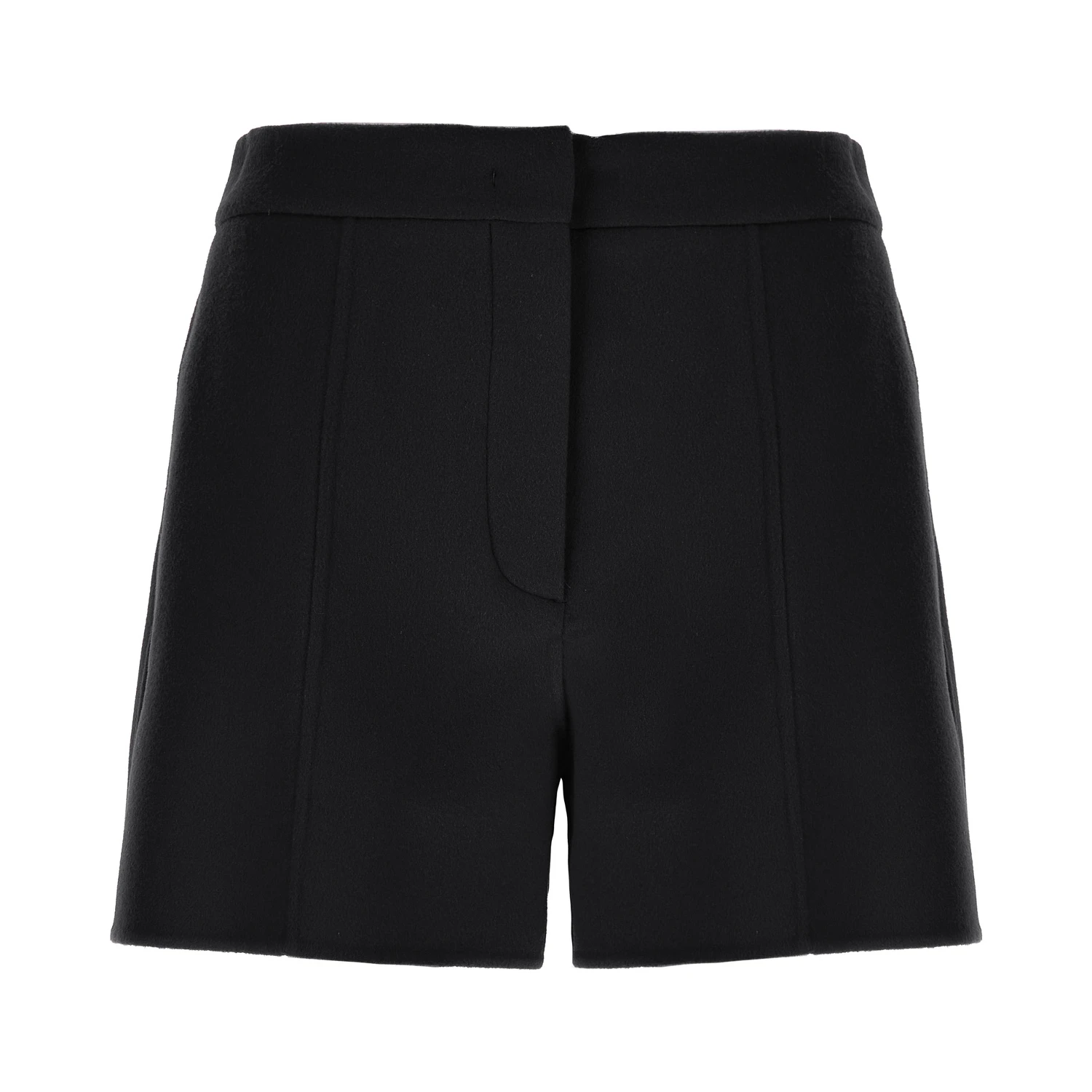 Black Virgin Wool Bermuda Shorts