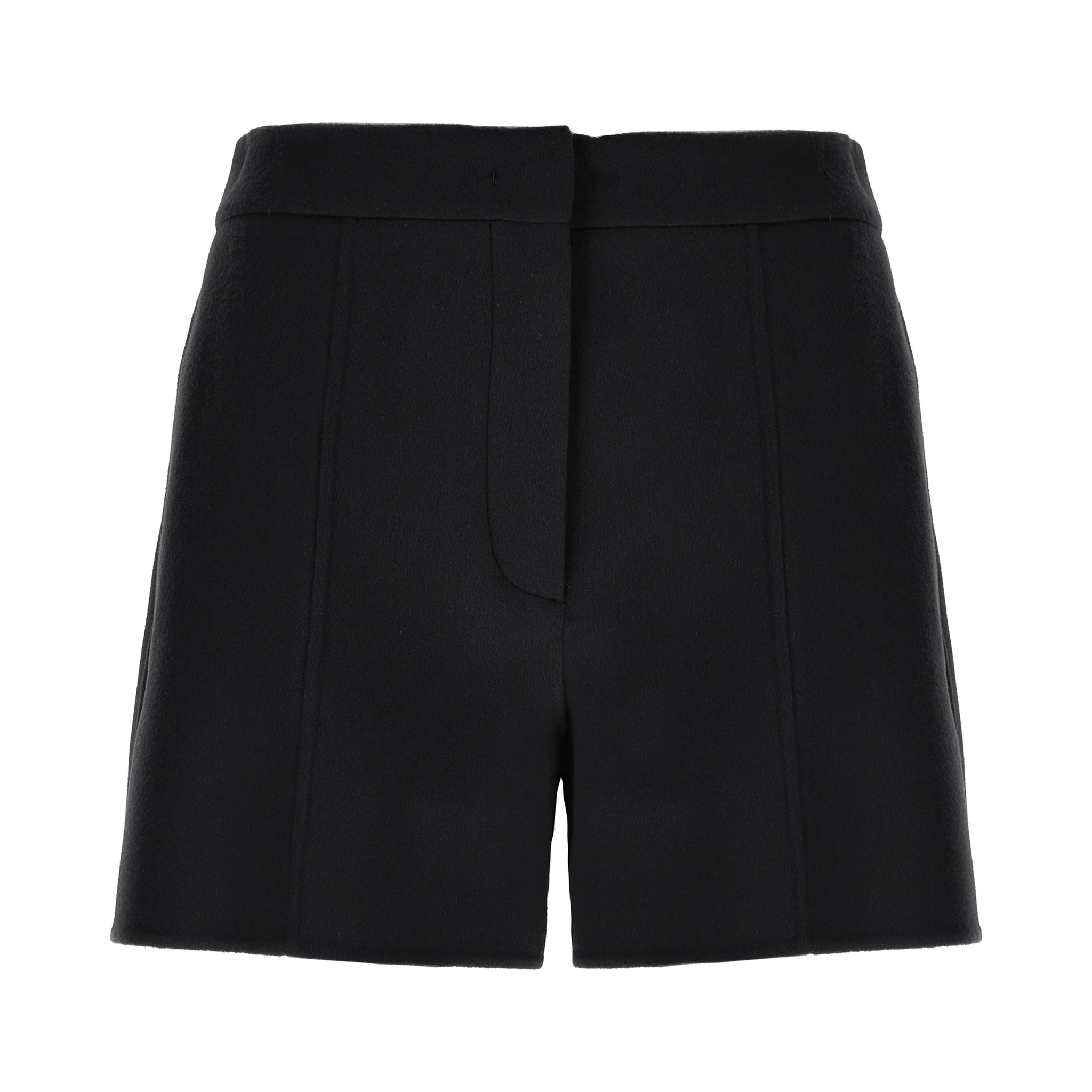 Black Virgin Wool Bermuda Shorts