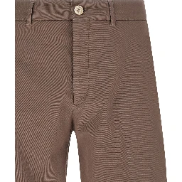 Brown Cotton Bermuda Shorts