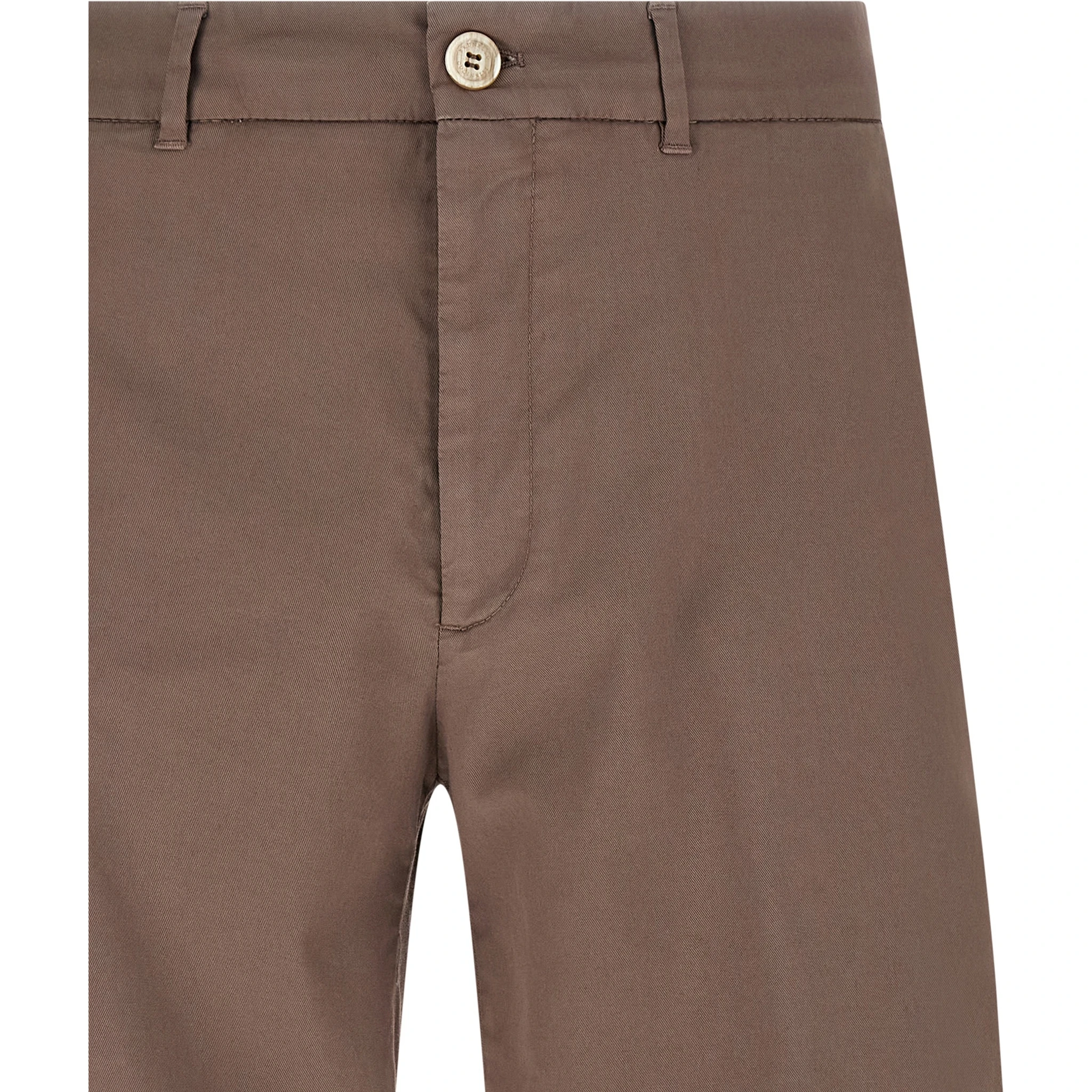 Brown Cotton Bermuda Shorts
