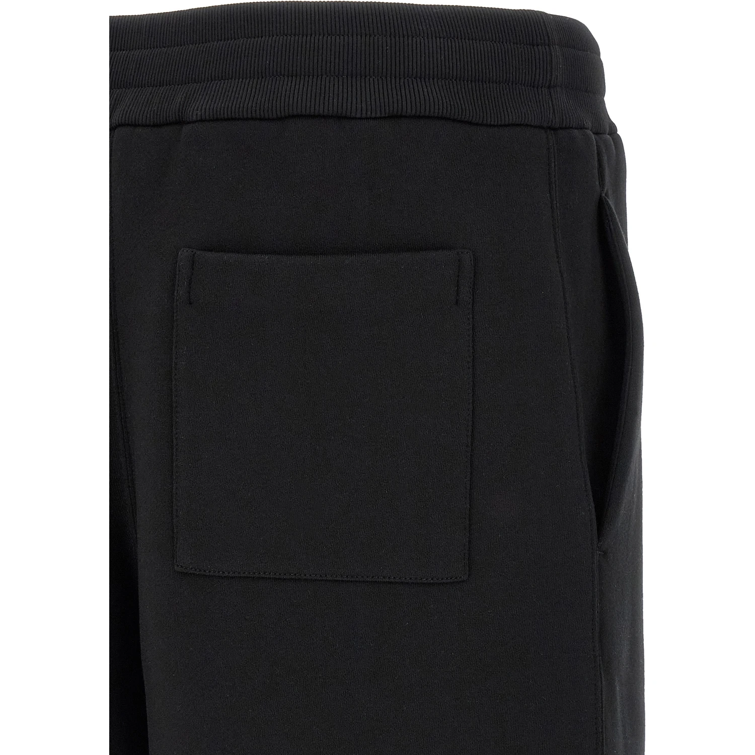 Black Cotton Bermuda Shorts