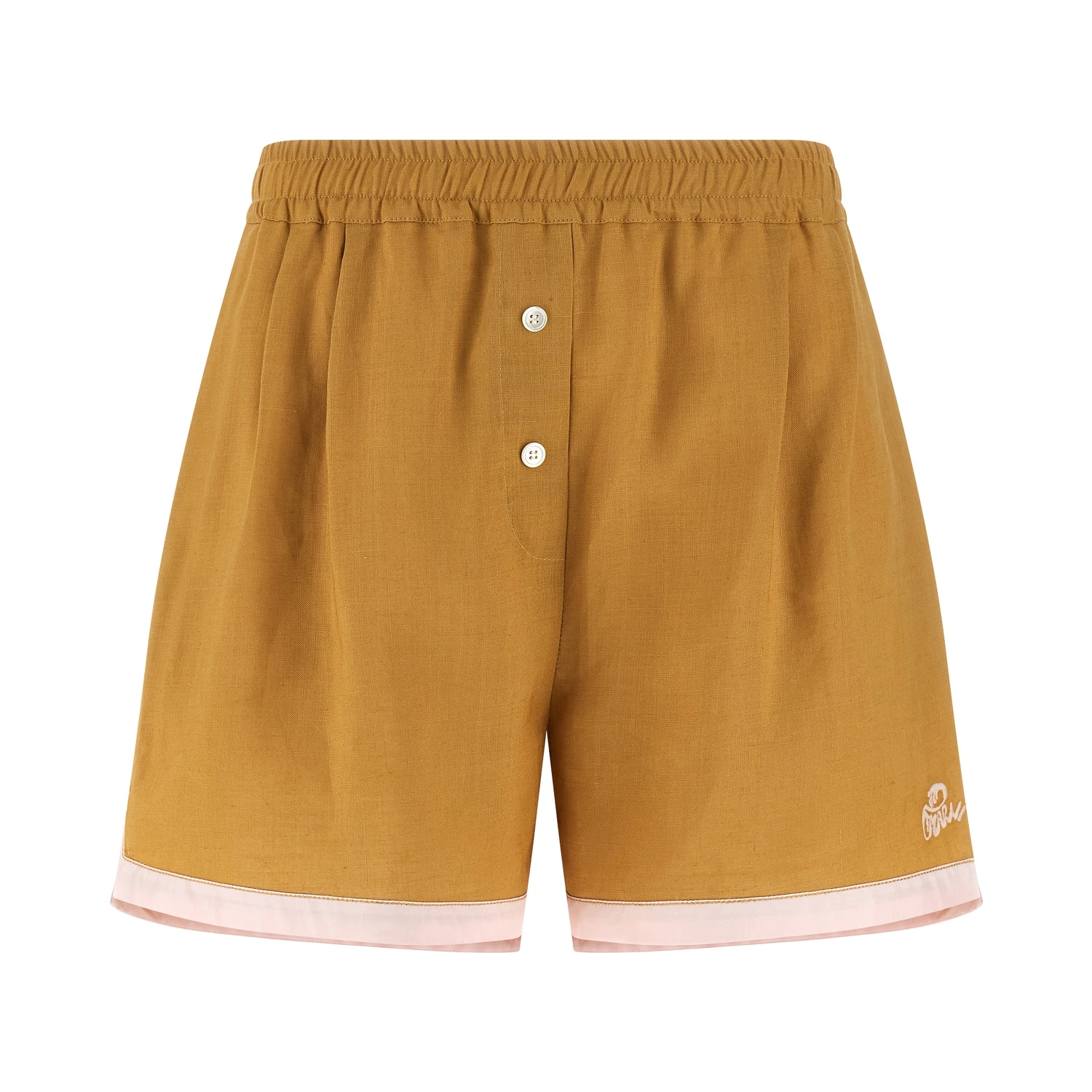 Bicolor Calfskin Bermuda Shorts