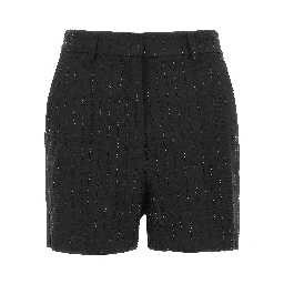 Black Virgin Wool Bermuda Shorts