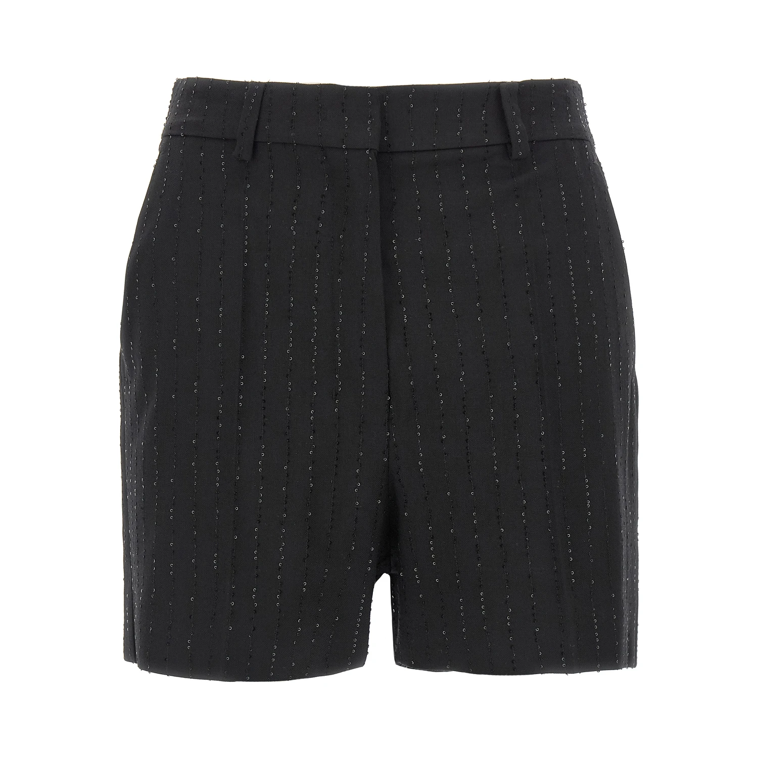 Black Virgin Wool Bermuda Shorts