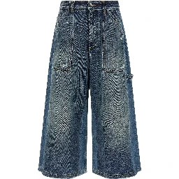 Blue Cotton Bermuda Shorts