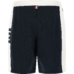 Blue Cotton Bermuda Shorts