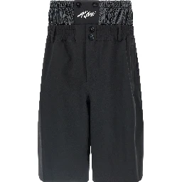 Black Polyamide Bermuda Shorts