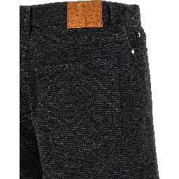 Black Cotton Bermuda Shorts