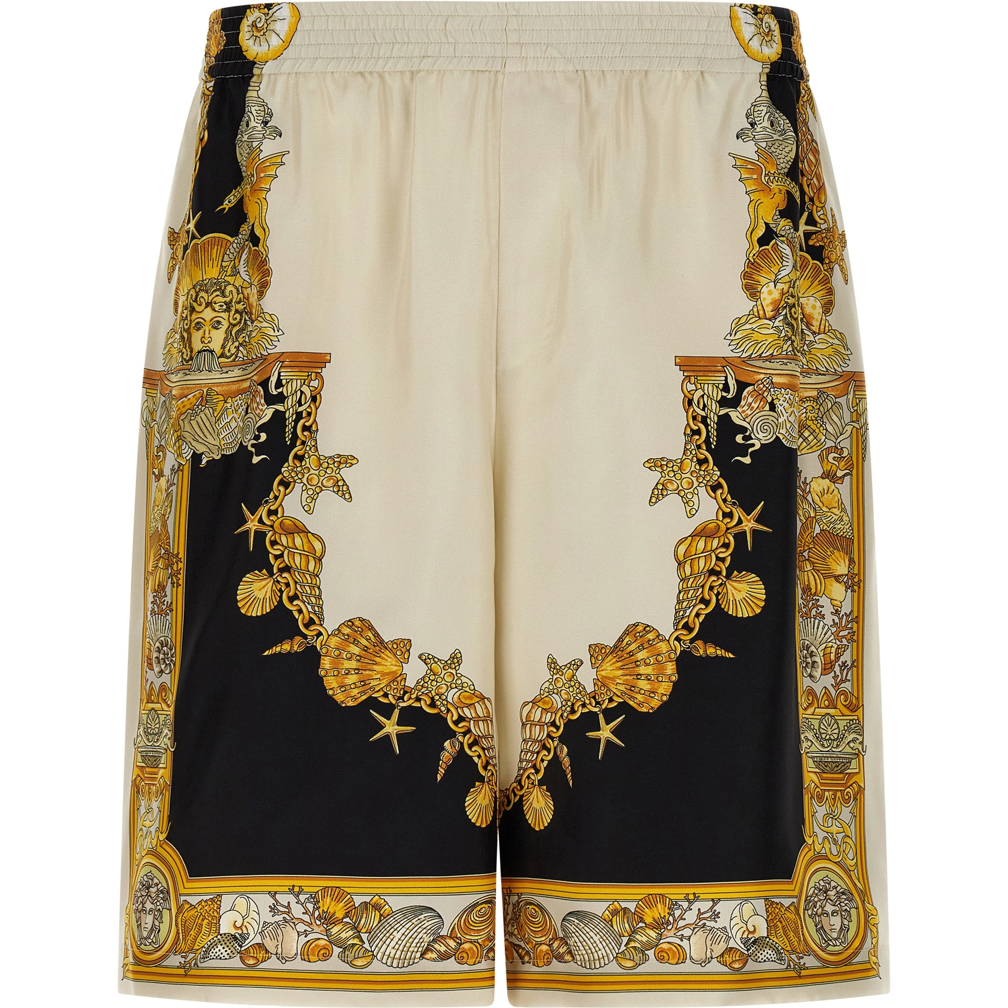 Multicolor Silk Bermuda Shorts