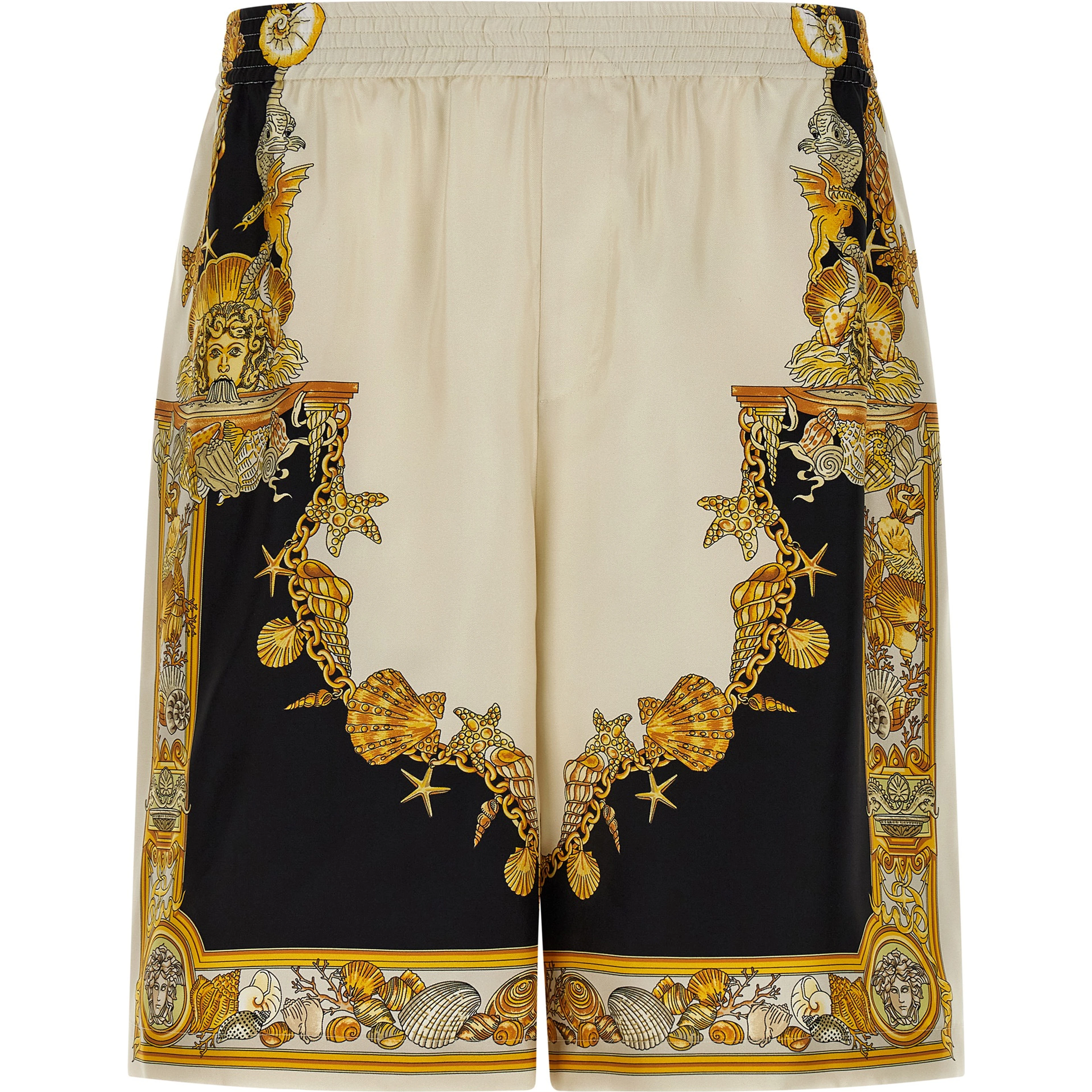 Multicolor Silk Bermuda Shorts