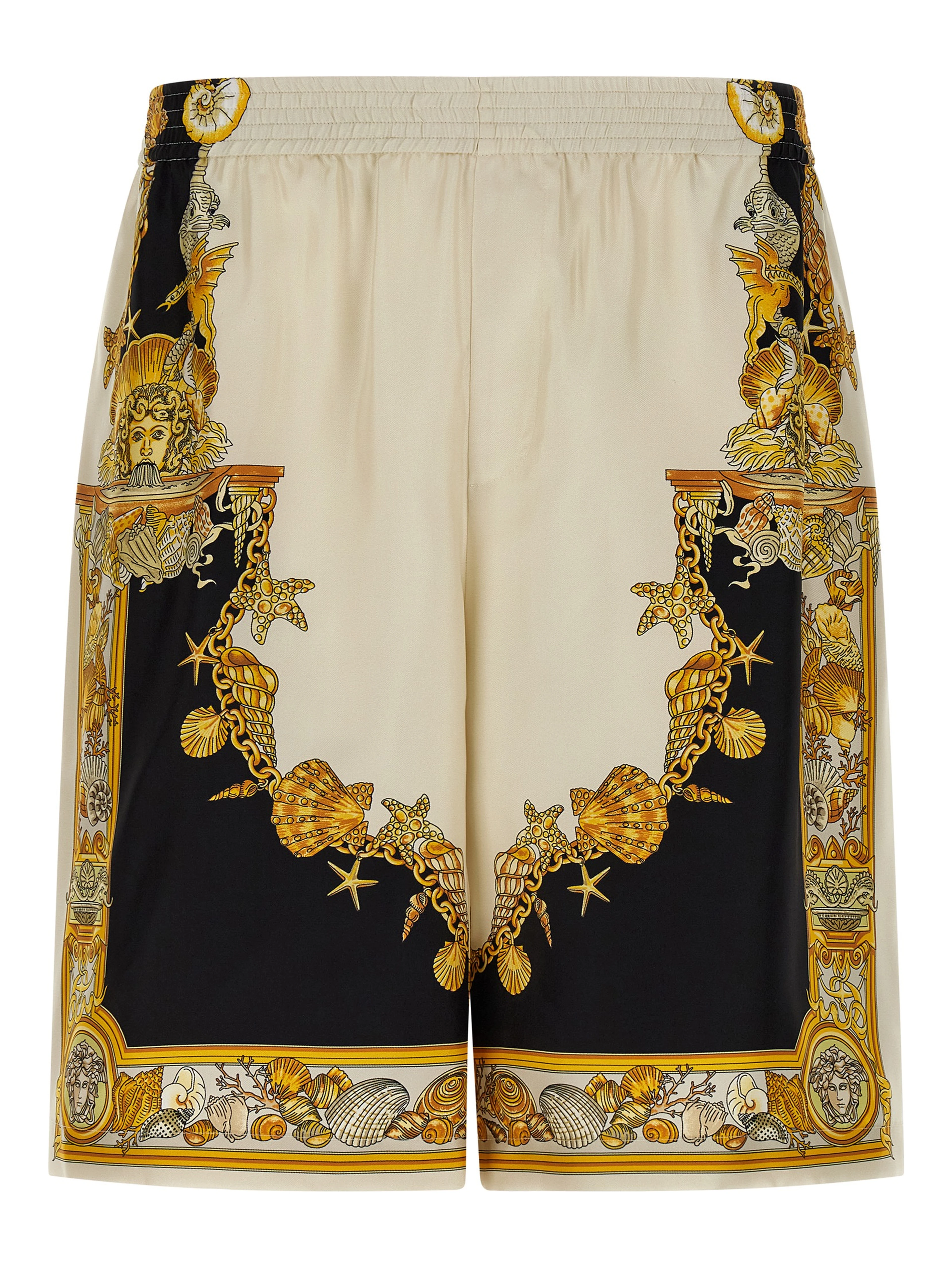 Multicolor Silk Bermuda Shorts