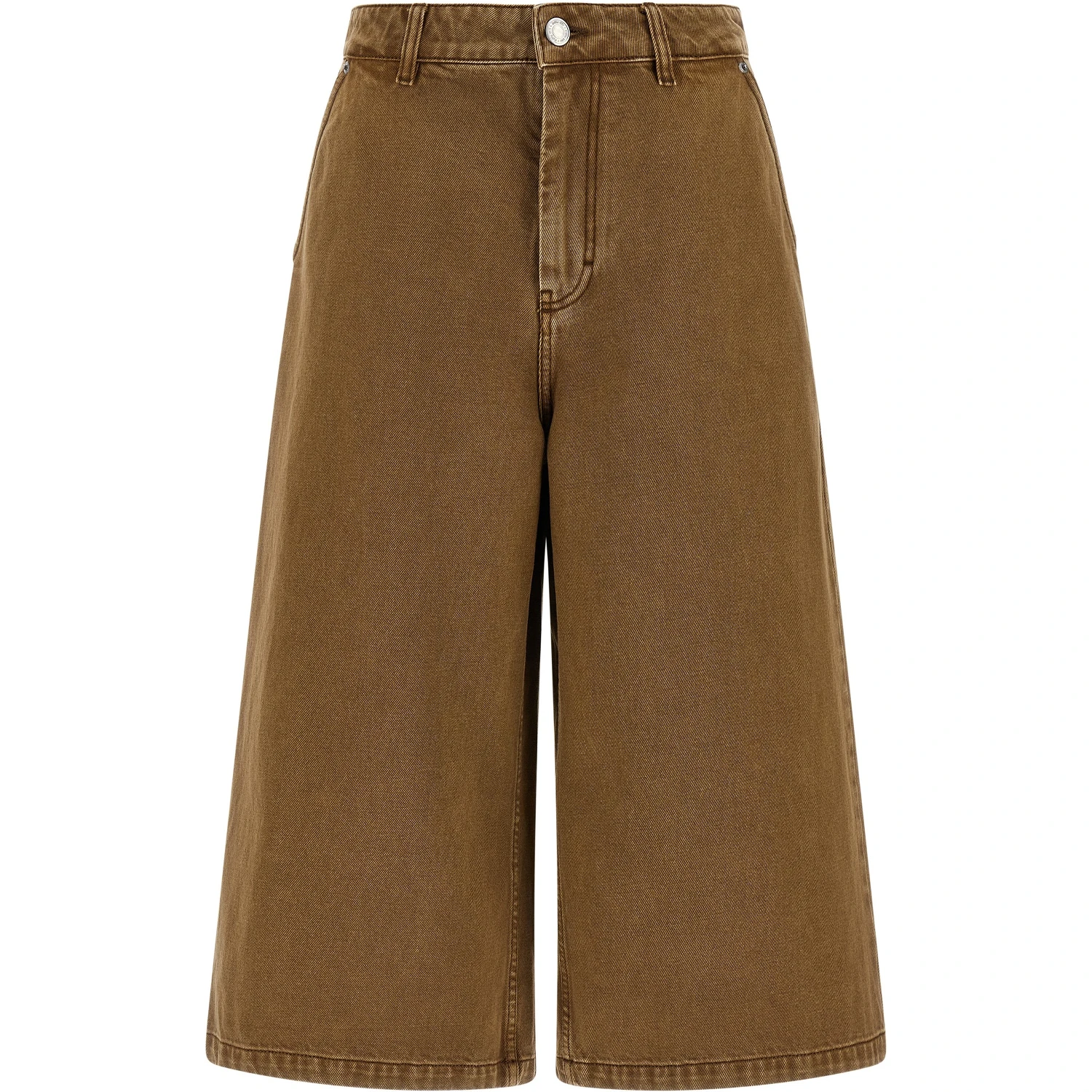 Brown Cotton Bermuda Shorts