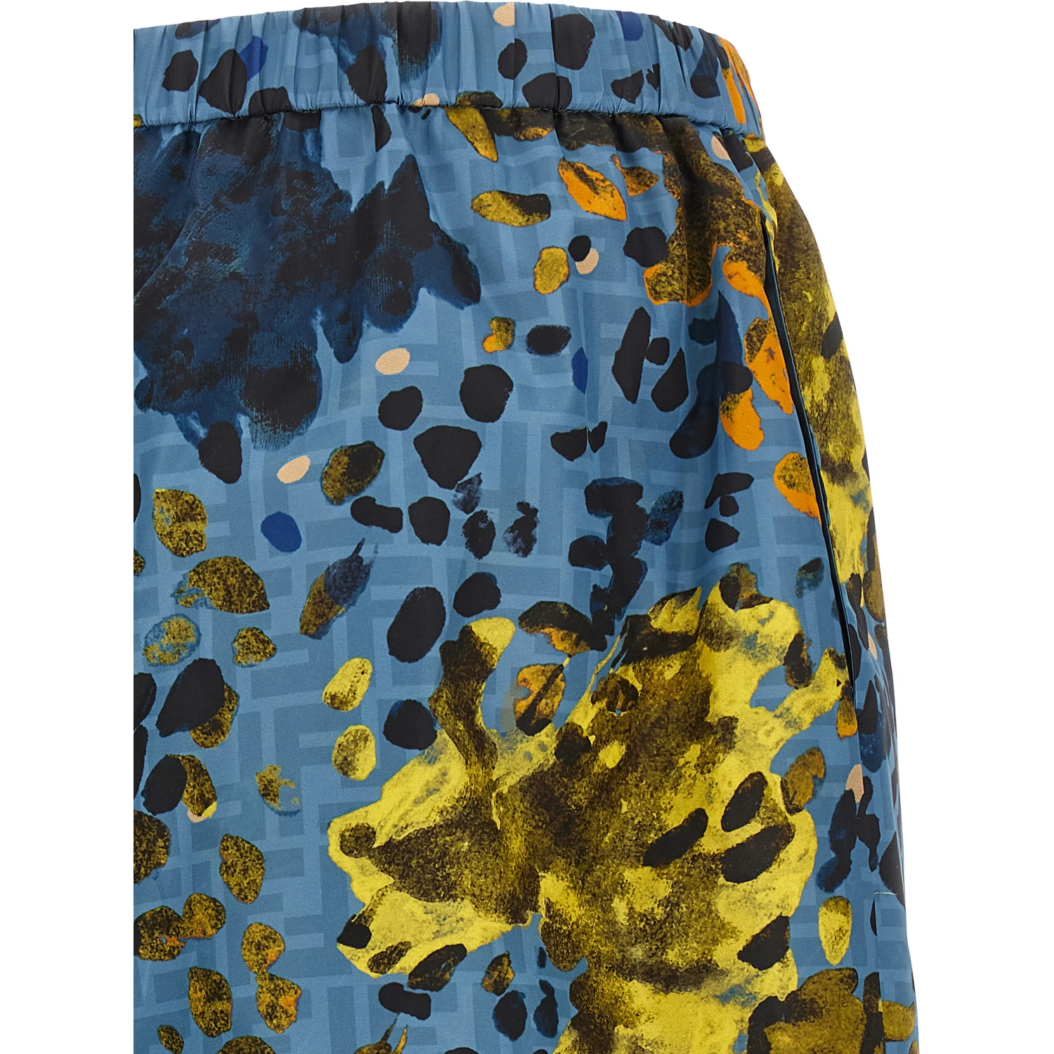 Blue Polyester Bermuda Shorts