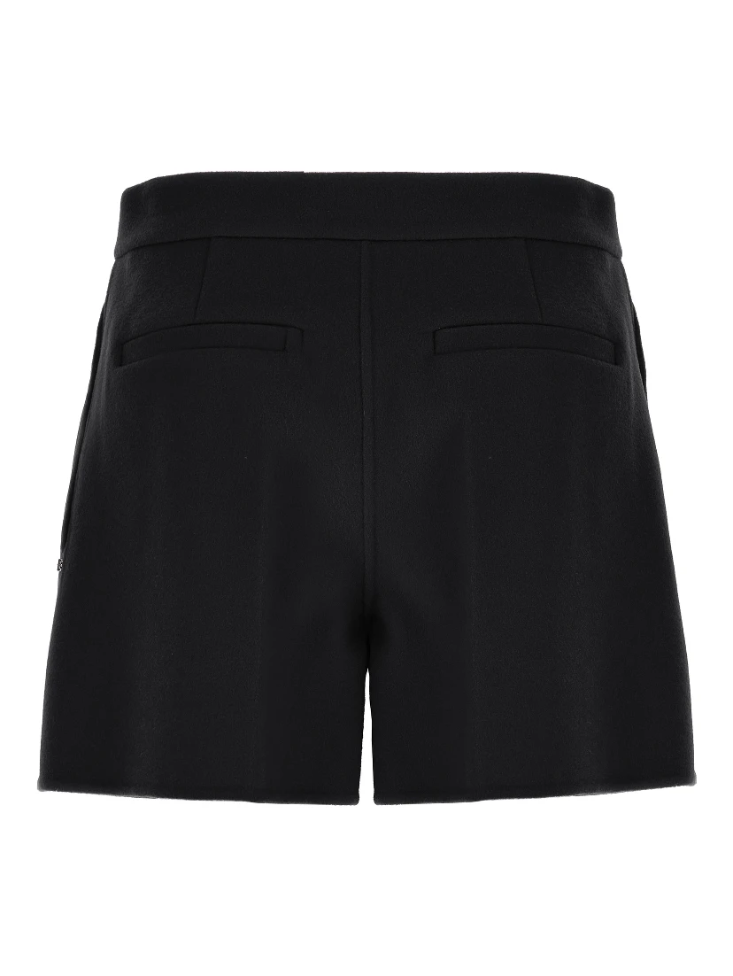 Black Virgin Wool Bermuda Shorts
