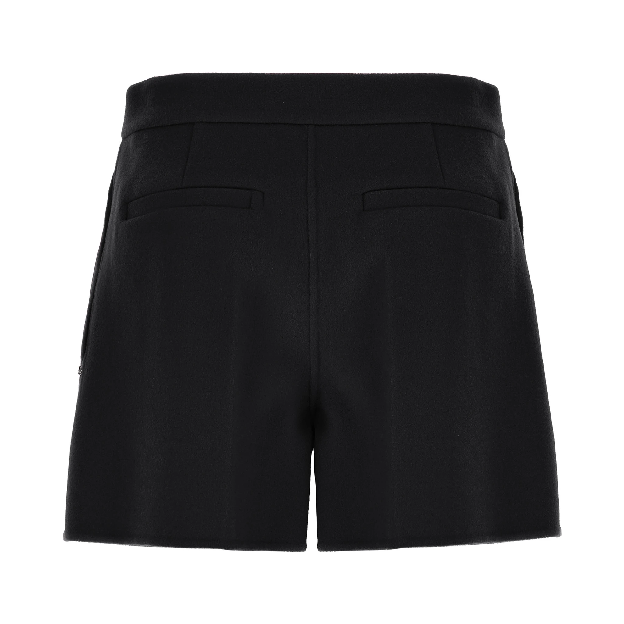 Black Virgin Wool Bermuda Shorts