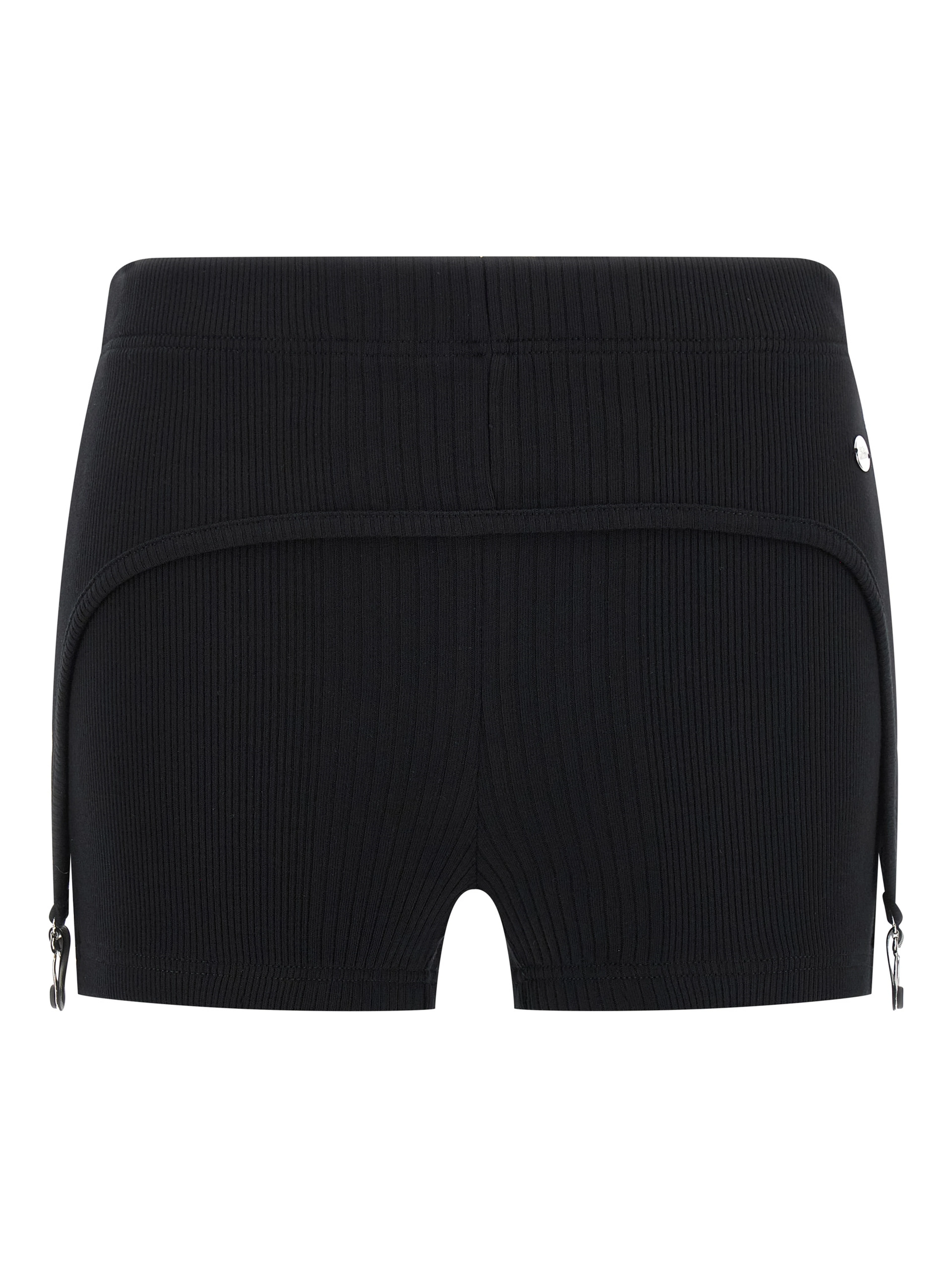 Black Cotton Bermuda Shorts