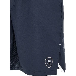 Blue Polyester Bermuda Shorts