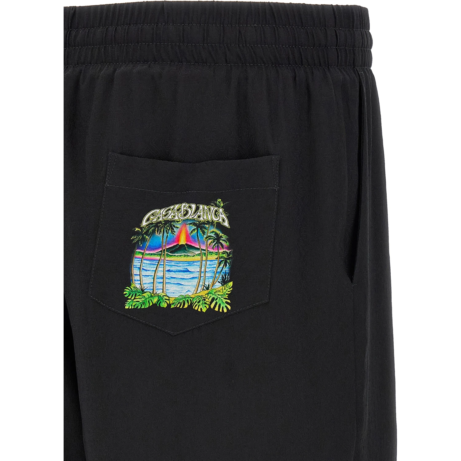 Black Silk Bermuda Shorts