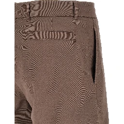 Brown Cotton Bermuda Shorts