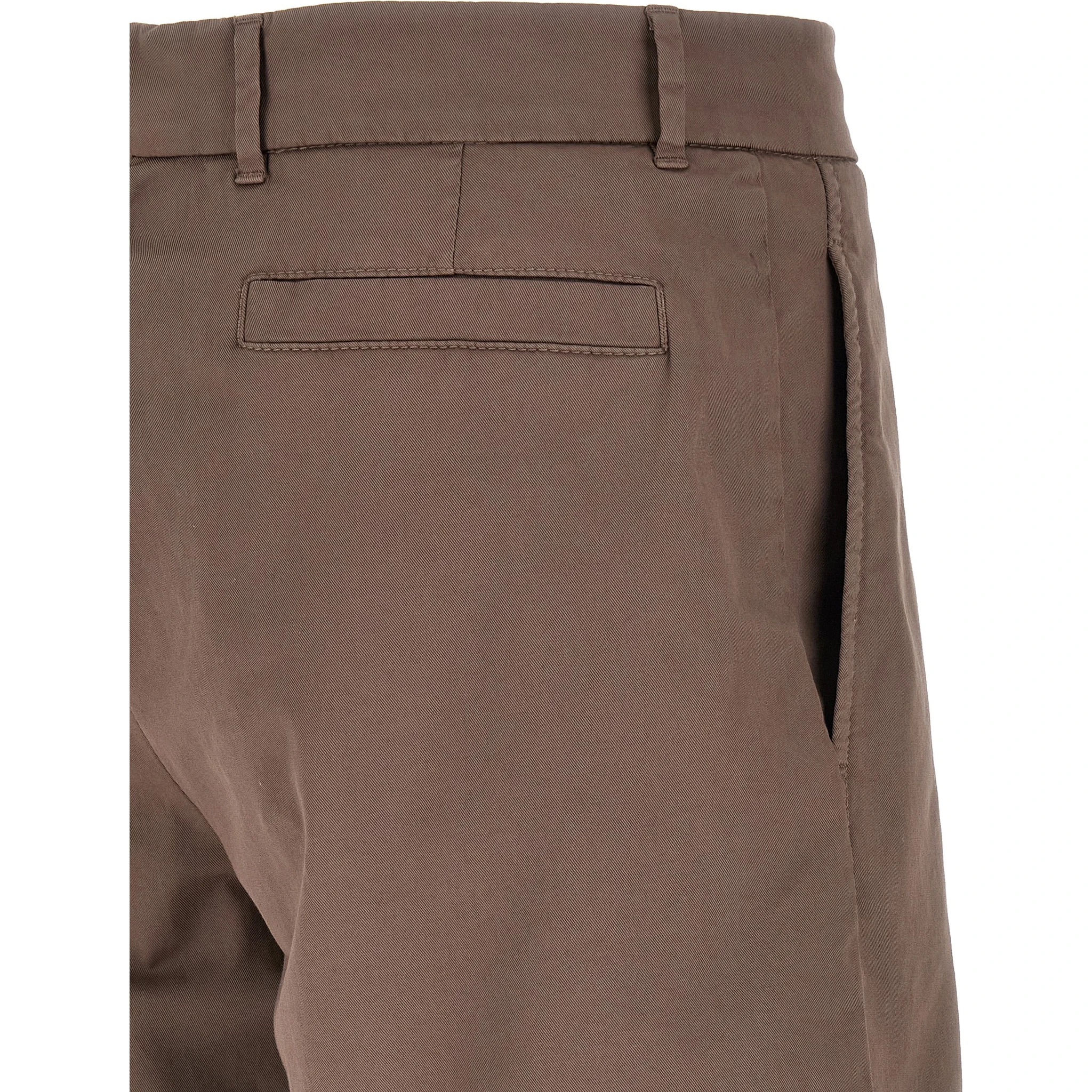 Brown Cotton Bermuda Shorts