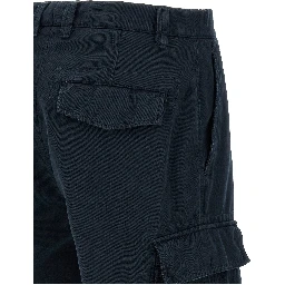 Blue Cotton Bermuda Shorts