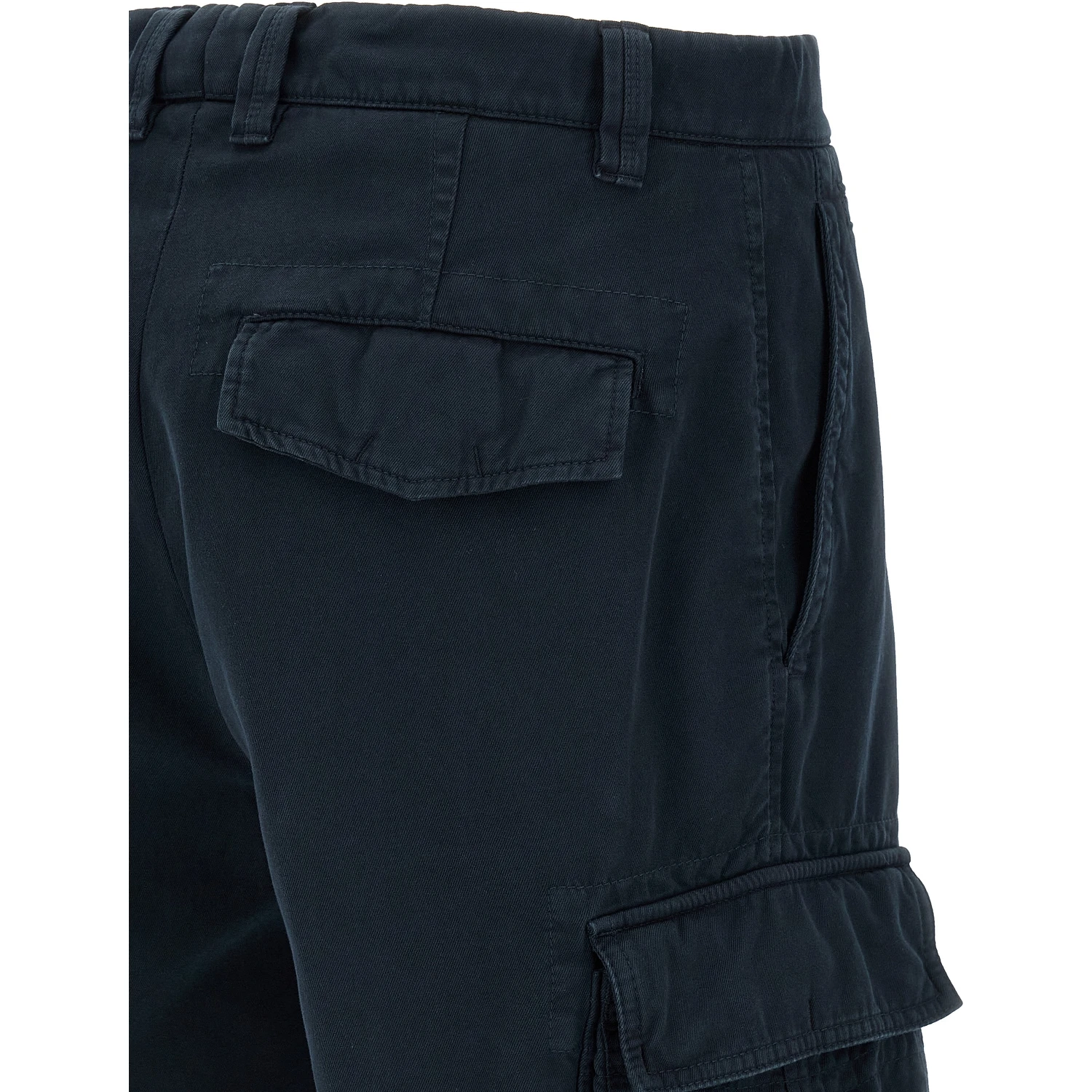 Blue Cotton Bermuda Shorts
