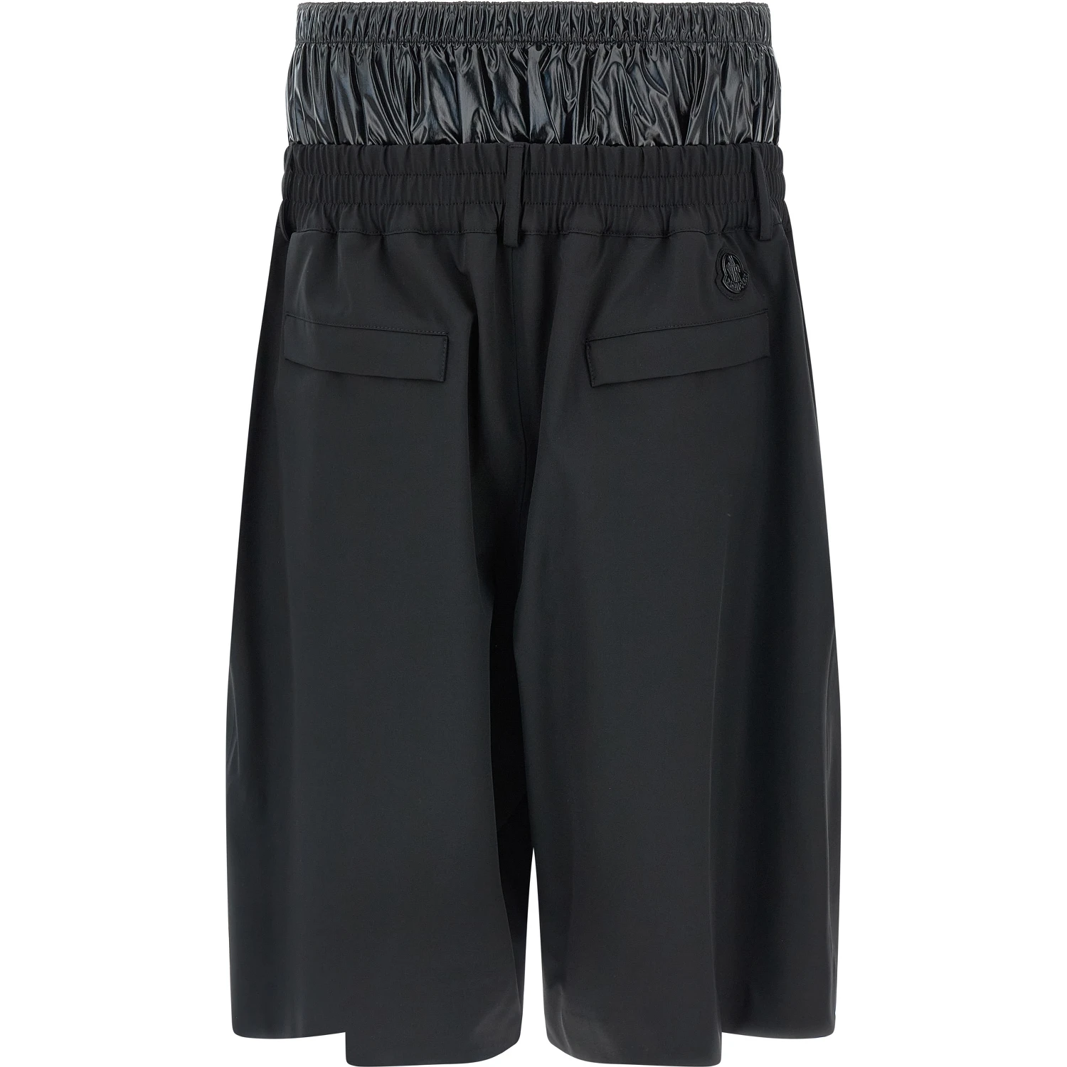 Black Polyamide Bermuda Shorts