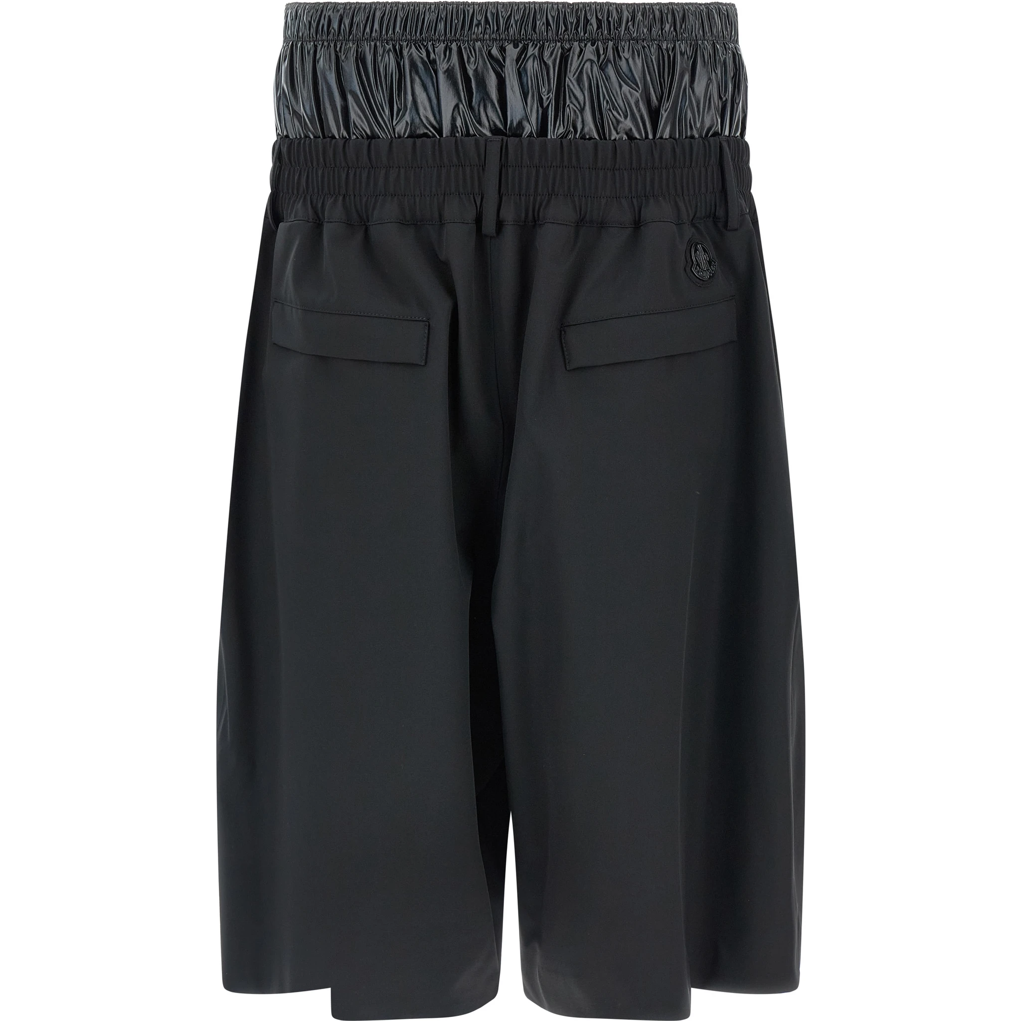 Black Polyamide Bermuda Shorts