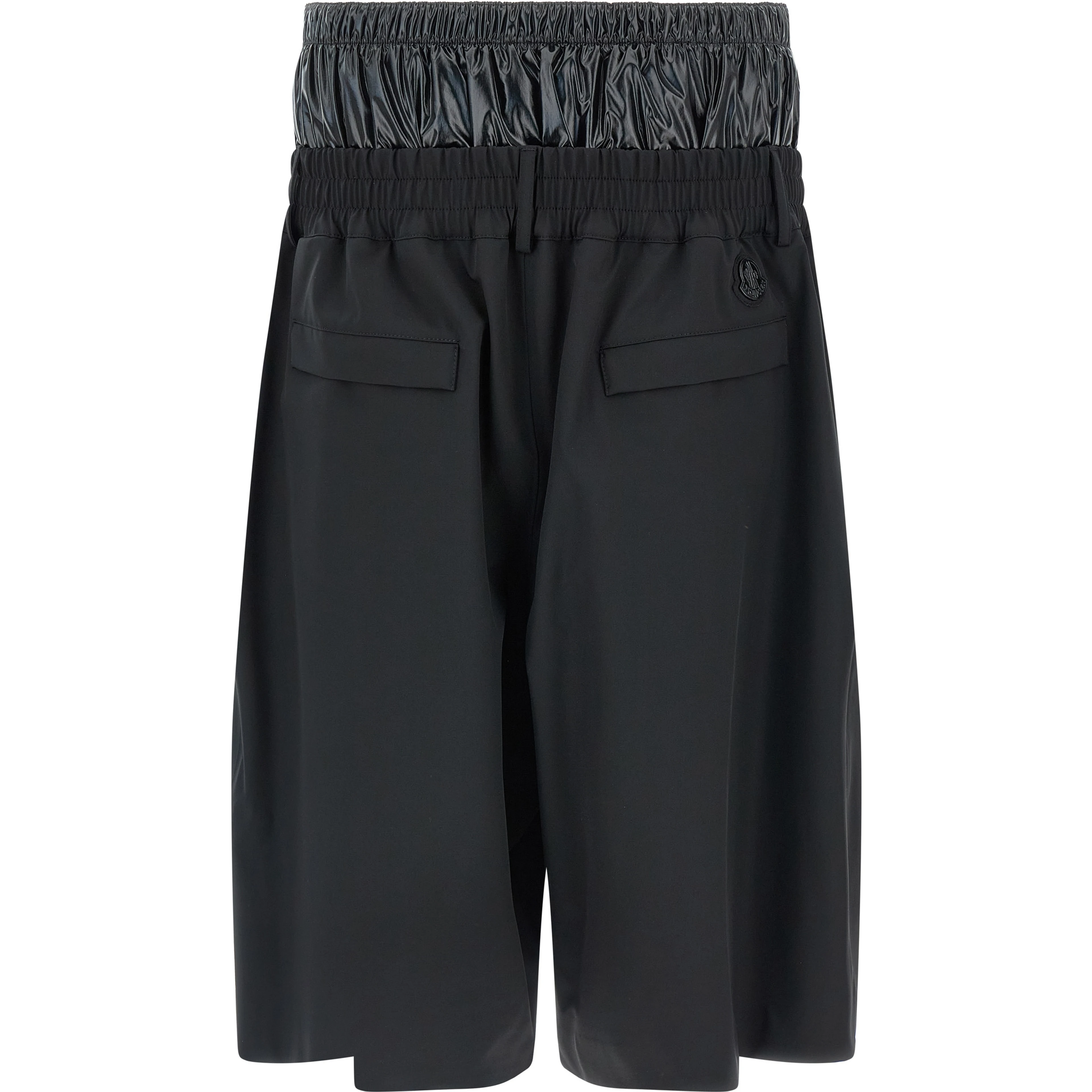 Black Polyamide Bermuda Shorts