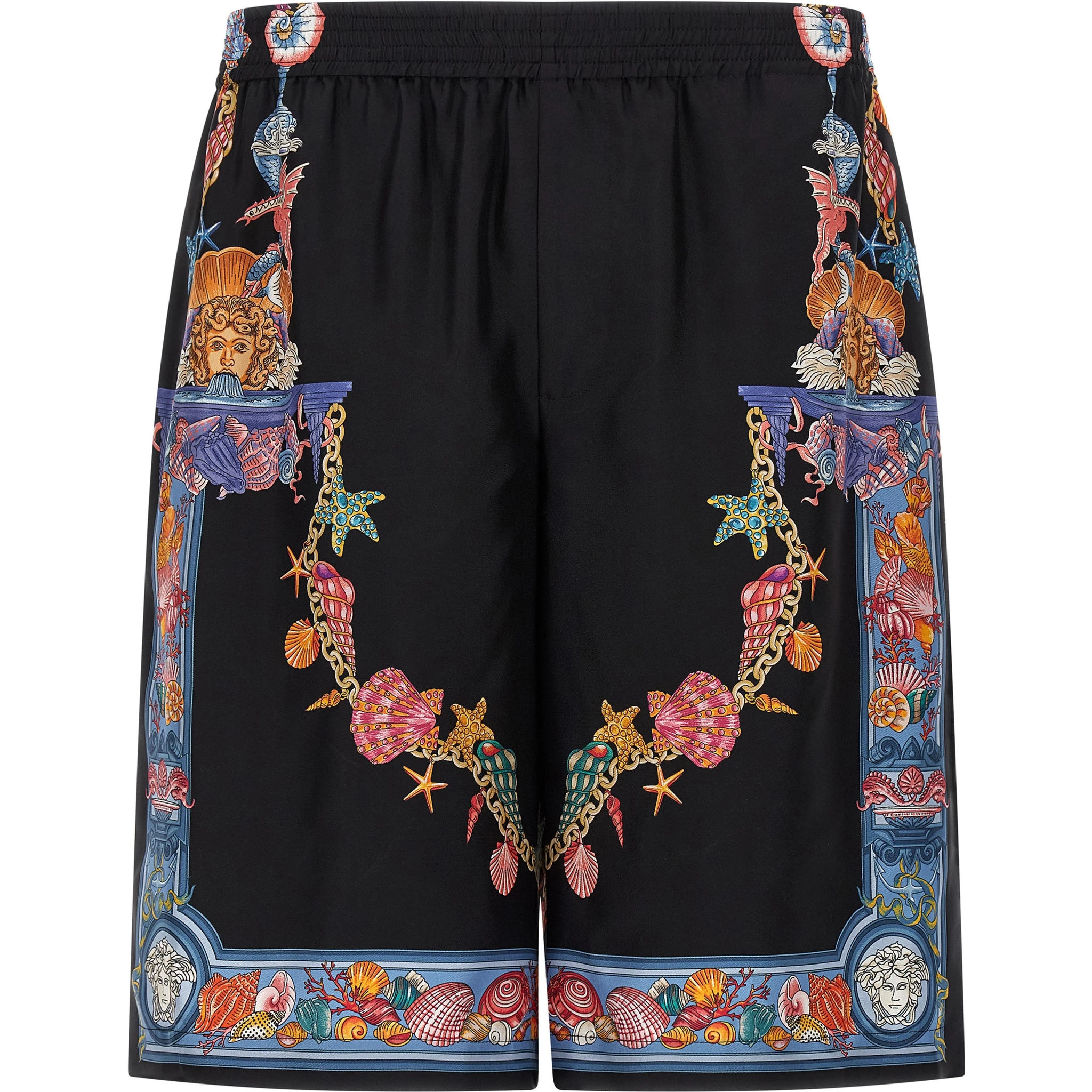 Multicolor Silk Bermuda Shorts