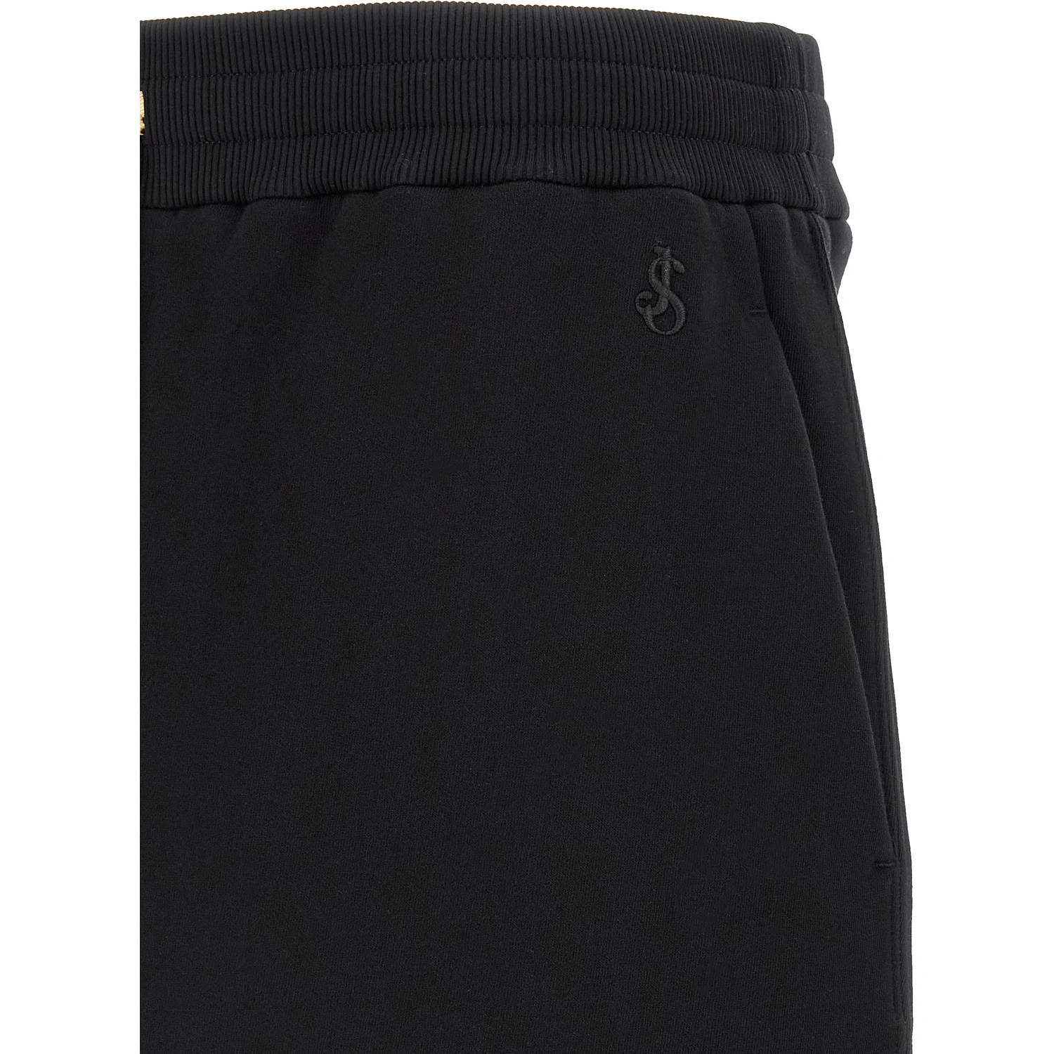 Black Cotton Bermuda Shorts