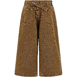 Brown Cotton Bermuda Shorts