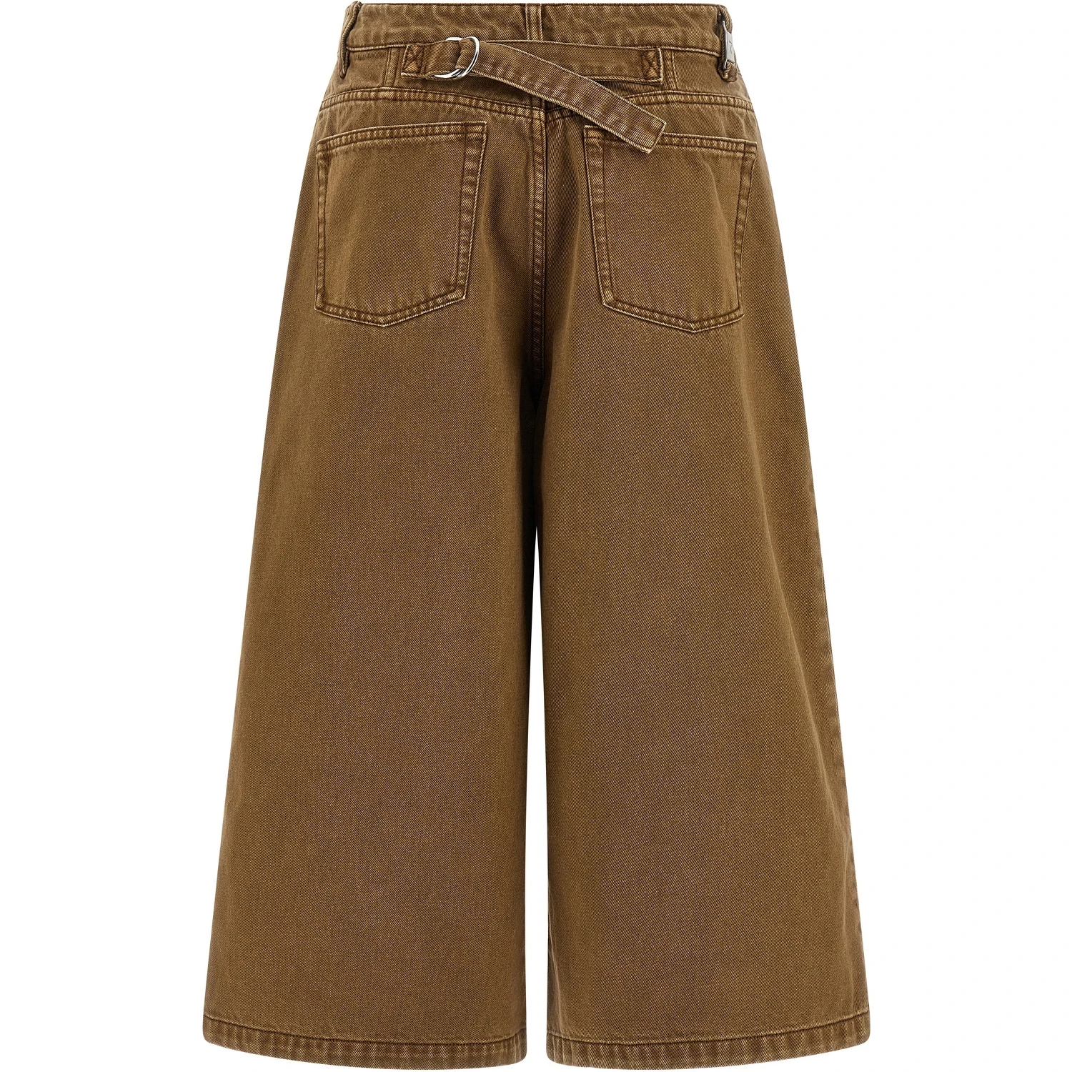 Brown Cotton Bermuda Shorts