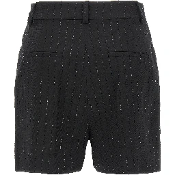 Black Virgin Wool Bermuda Shorts