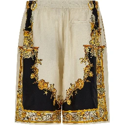 Multicolor Silk Bermuda Shorts