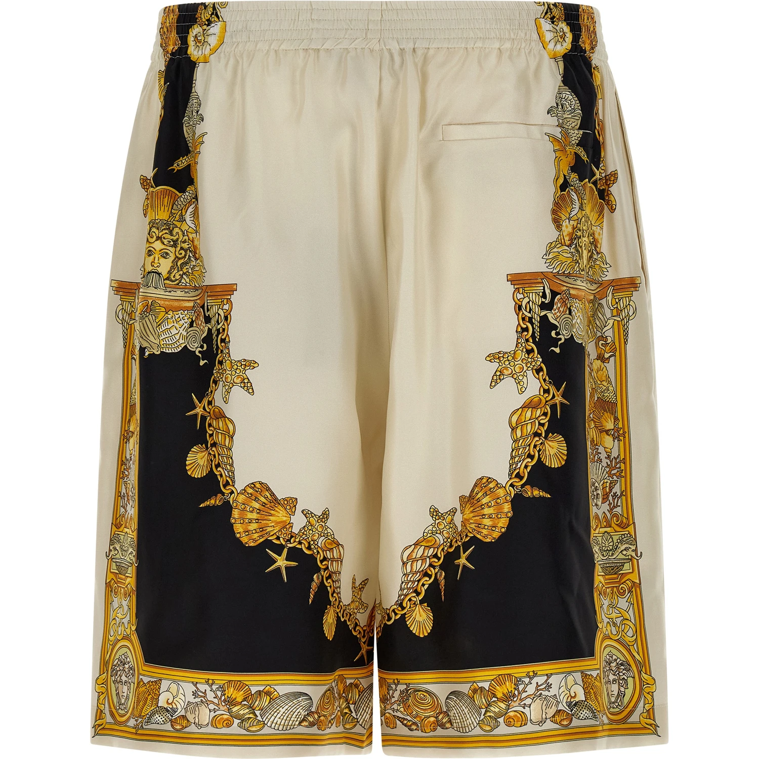 Multicolor Silk Bermuda Shorts