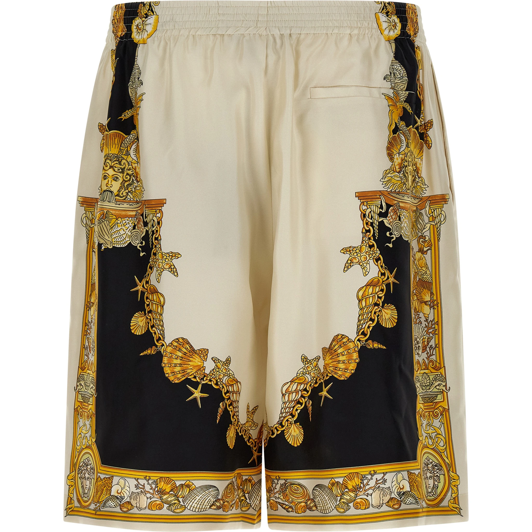 Multicolor Silk Bermuda Shorts