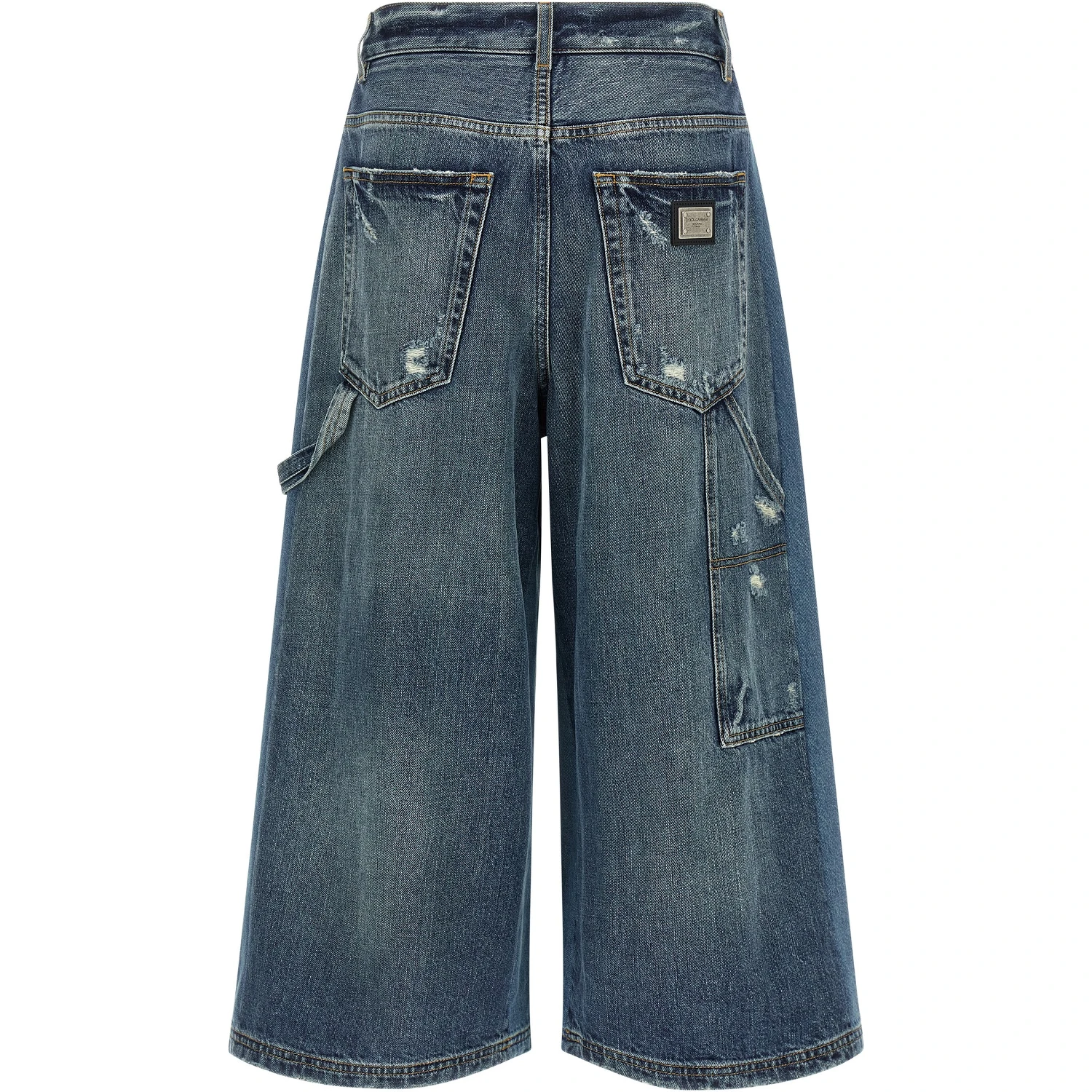 Blue Cotton Bermuda Shorts