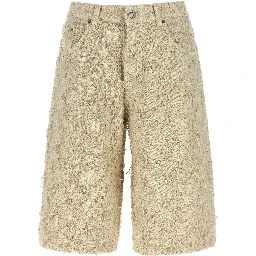 Beige Cotton Bermuda Shorts